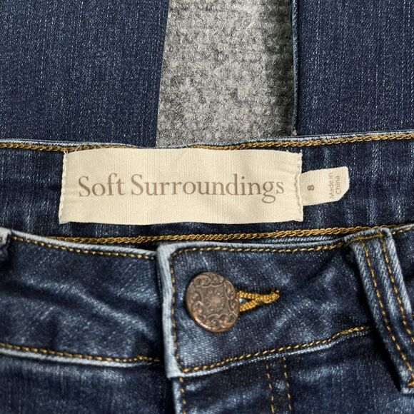 Soft Surroundings Jeans Womens Size 8 Utlimate High Rise Flare 2DV40 - Picture 5 of 10
